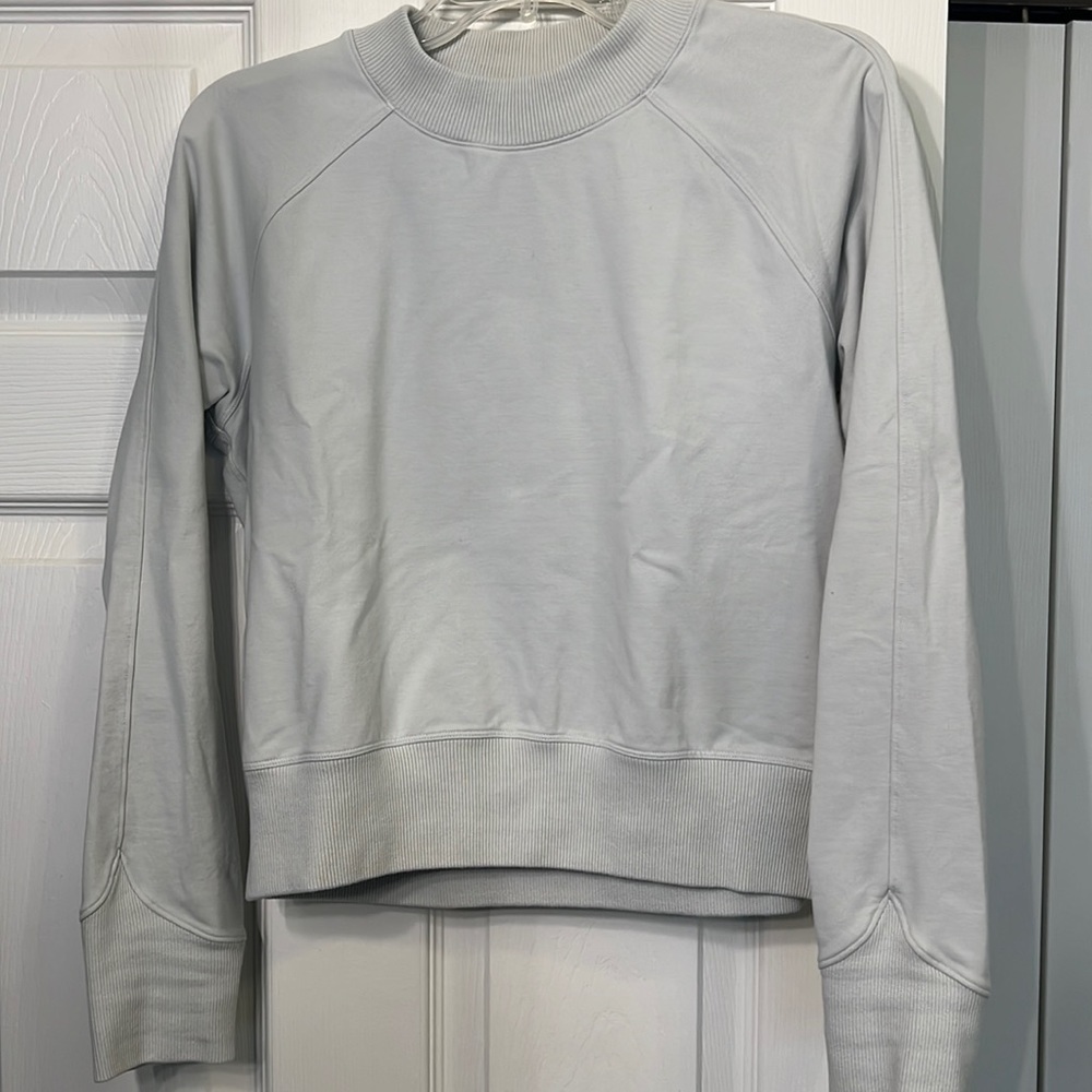 lululemon athletica Light Gray Crewneck Sweatshirt